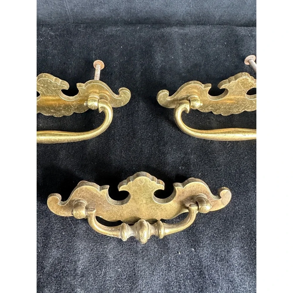 Vintage Hardware Chippendale Bail Drawer Pulls Set of 3 Pulls 4.5